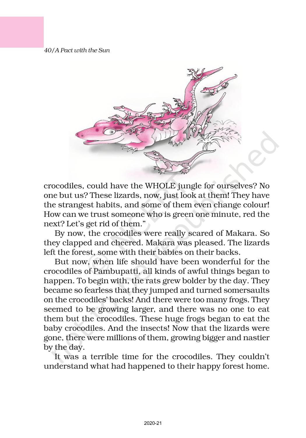 what-happened-to-the-reptiles-ncert-book-of-class-6-english-a-pact-with-the-sun